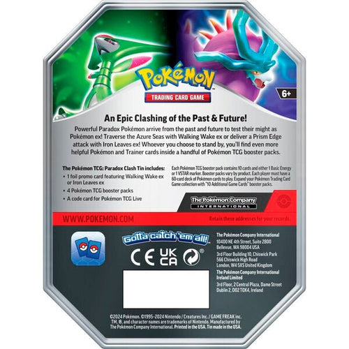 Pokémon TCG – Paradox Clash Ex Tin – Walking Wake ex - TcgCollectorStop